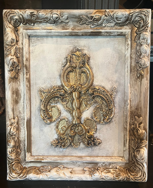 Michelle Butler Framed Fleur-de-Lis Art LIMITED