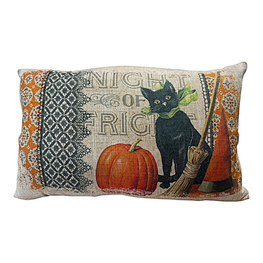 Night of Fright Halloween Pillow