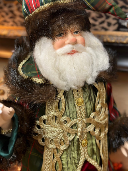 Old World Santa in Plaid Coat and Hat – Reilly-Chance Collection