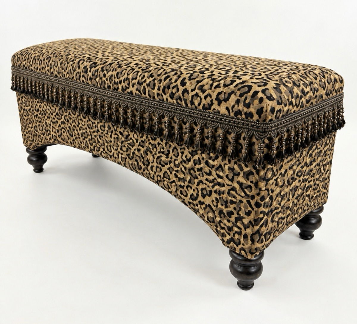Upholstered Bench - Leopard
