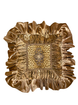 Luxury Decorative Pillow Burgundy and Gold Fleur de Lis 21x21 –  Reilly-Chance Collection