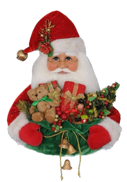 Santa Head With Gift Bag