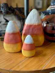 Set of 3 Halloween Candy Corn Pieces