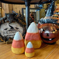 Set of 3 Halloween Candy Corn Pieces