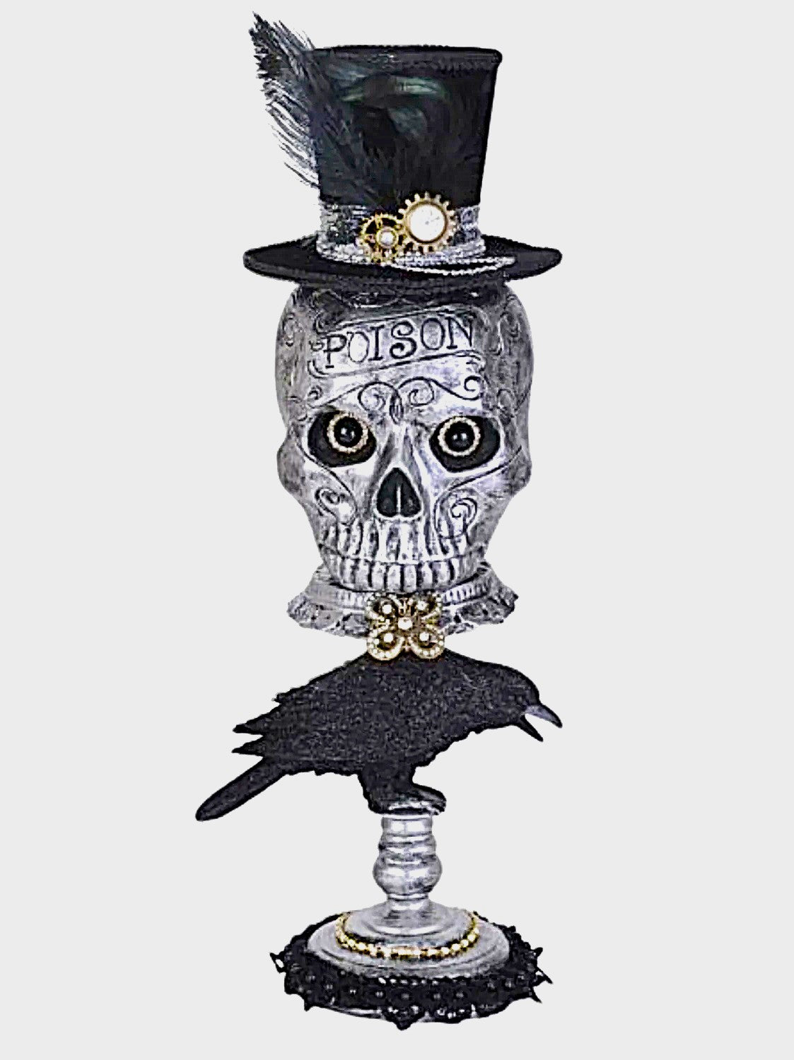 Silver Skull Pedestal