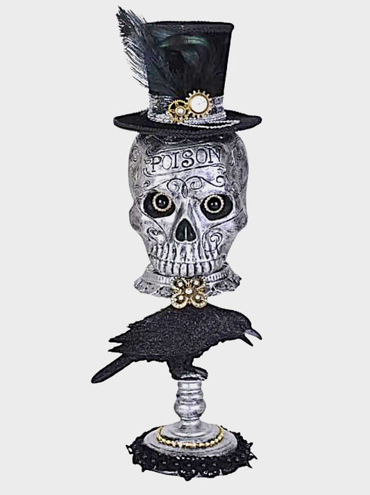 Silver Skull Pedestal