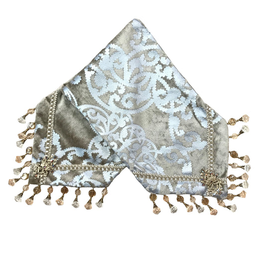 Toilet Tank Runner Empress Silver