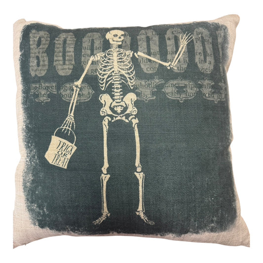 Skeleton Halloween Pillow
