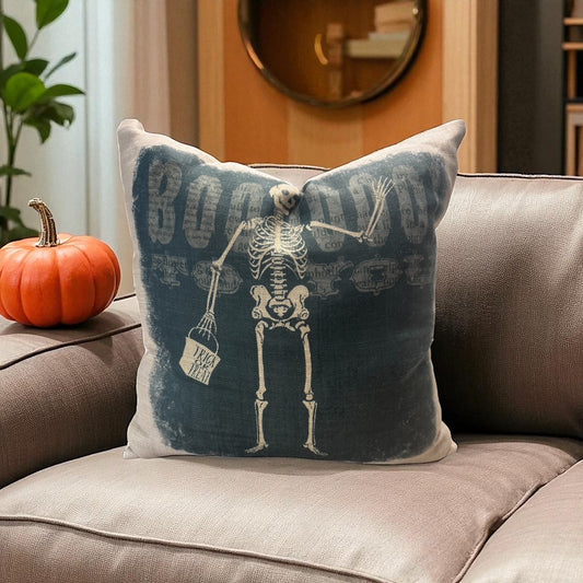 Skeleton Halloween Pillow