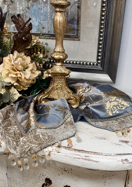 Tranquility Small Decorative Blue Table Runner