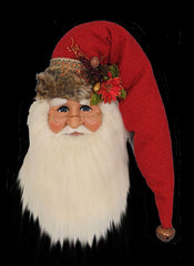 Traditional Santa Head Wall or Door Hanger