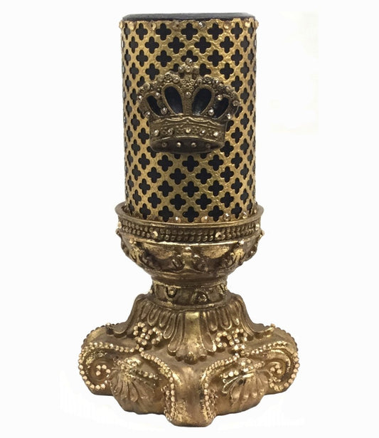 Triple_scented_candle-hand_poured-dark_brown_candle-swarovski_jeweles_firescreen-jeweles_crown-decorative_candle_base-sir_olivers_by_reilly_chance_collection_grande