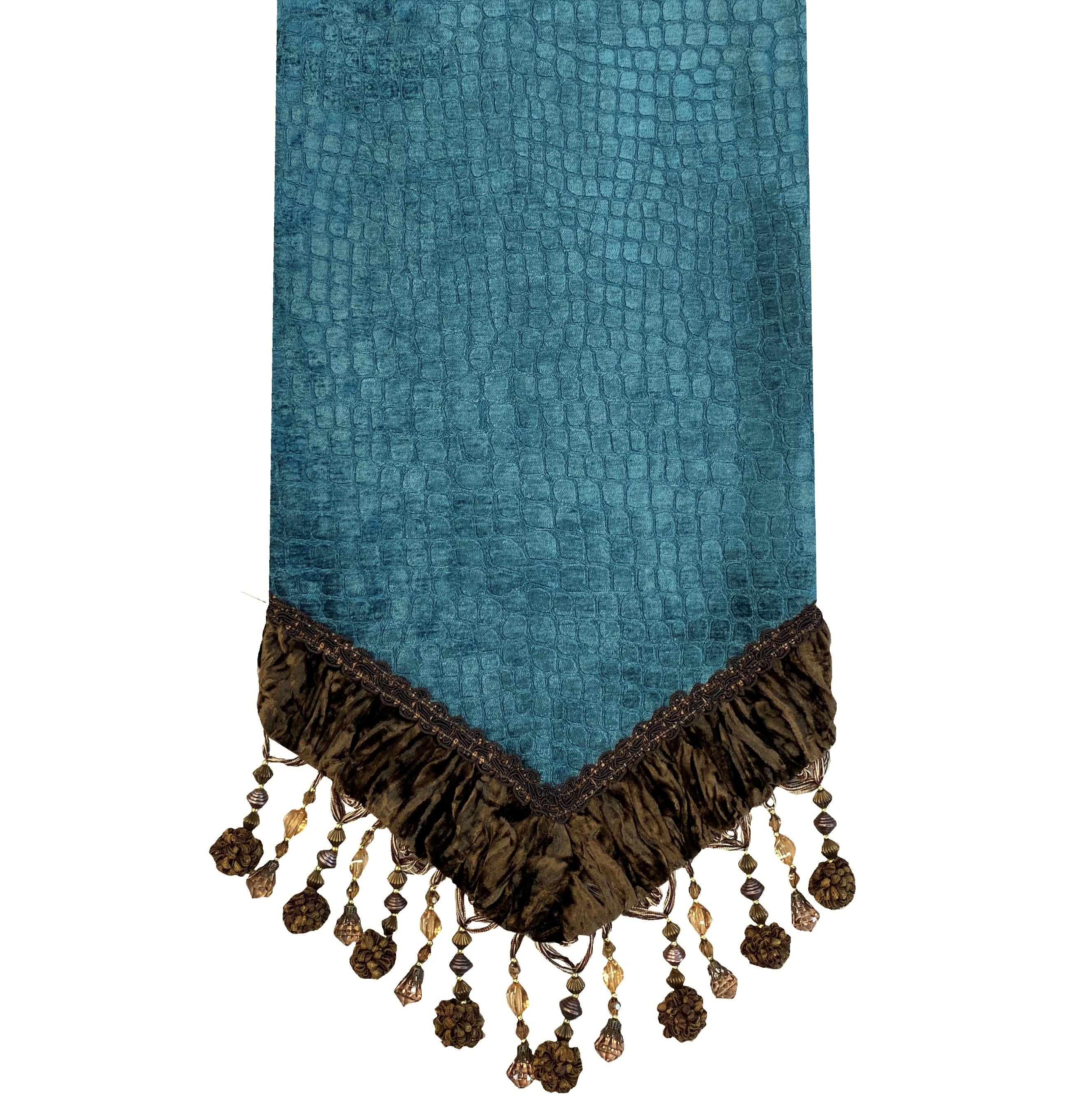Turquoise Croc Small Decorative Table Runner