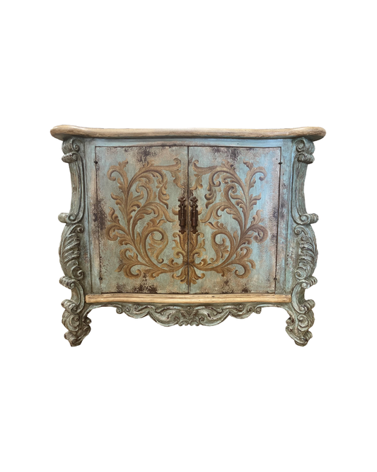 Peruvian San Miguel Hand Painted Wood Buffet