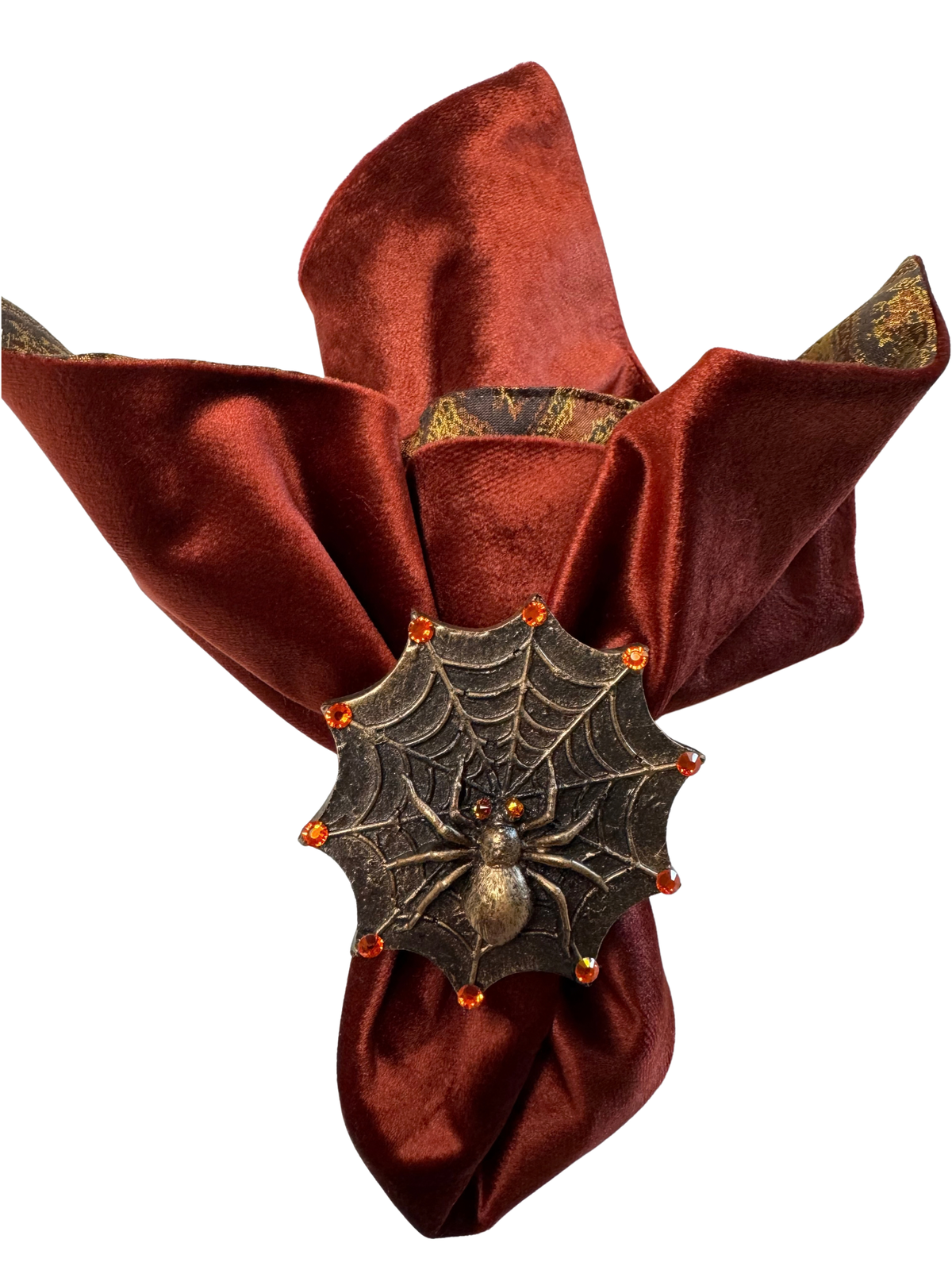 Jeweled Spiderweb Napkin Ring
