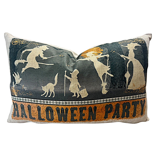 Witches Party Halloween Pillow