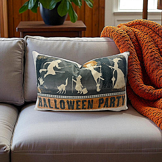 Witches Party Halloween Pillow