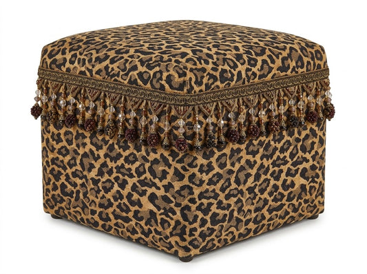 Foot Stool / Vanity Stool - Leopard