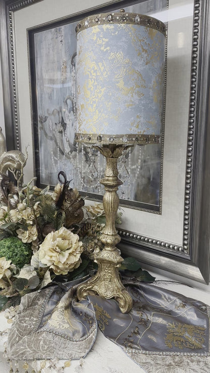 Gallery Designs Table Lamp in Blue and Gold