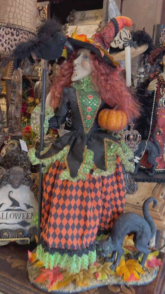Wendy's Fall Trail Fancy Witch with Crow