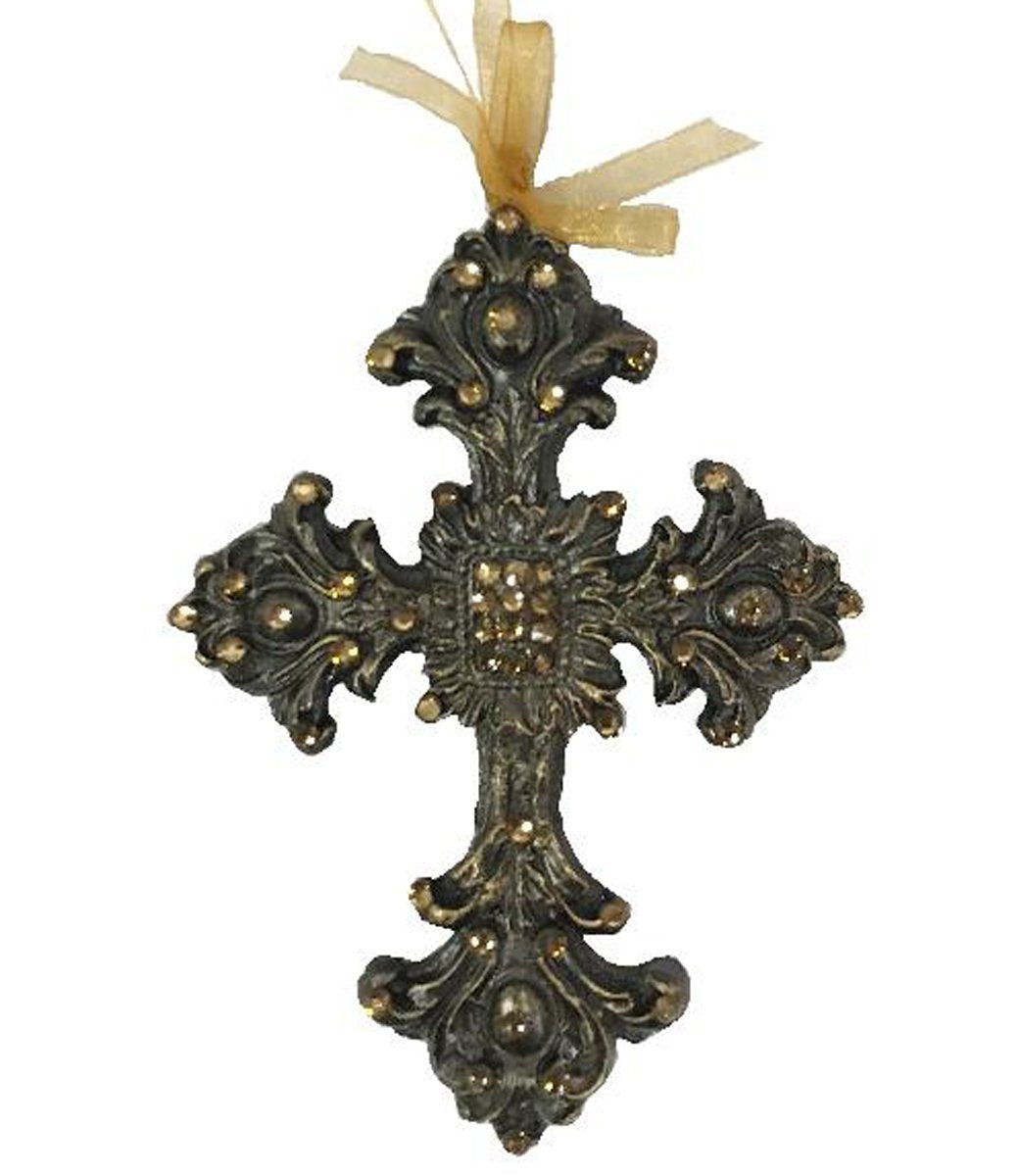 Christmas Ornament Jeweled Ornate Cross Ornaments