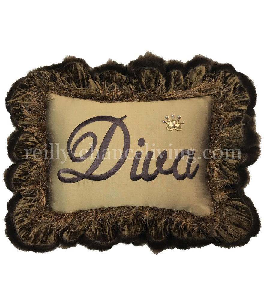 Diva Ruffled Accent Pillow