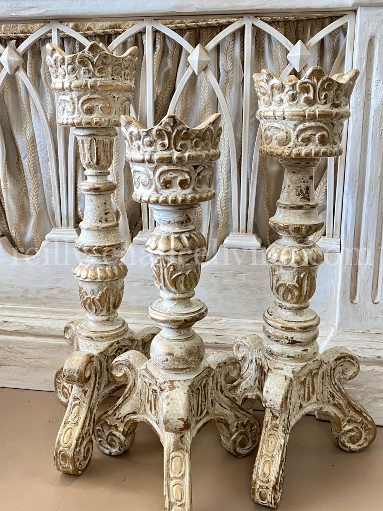Crown_candle_holders-old_world_style_candlestcks-floor_candles-reilly_chance