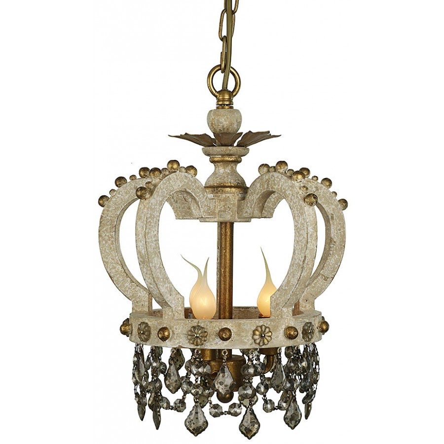 Hand Carved Wood Crown Chandelier Antique White Distressed Finish Gallery Designs Lighting
