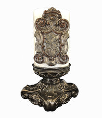Decorative_candle-triple_scented-cream-6x9-vanilla-bronze_jeweled_shield-6x9_bronze_candle_base-sir_olivers-reilly_chance_collection_grande