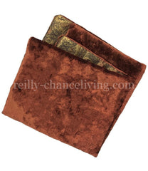 Bronze Damask And Rust Velvet Reversible Napkin Napkins Rings