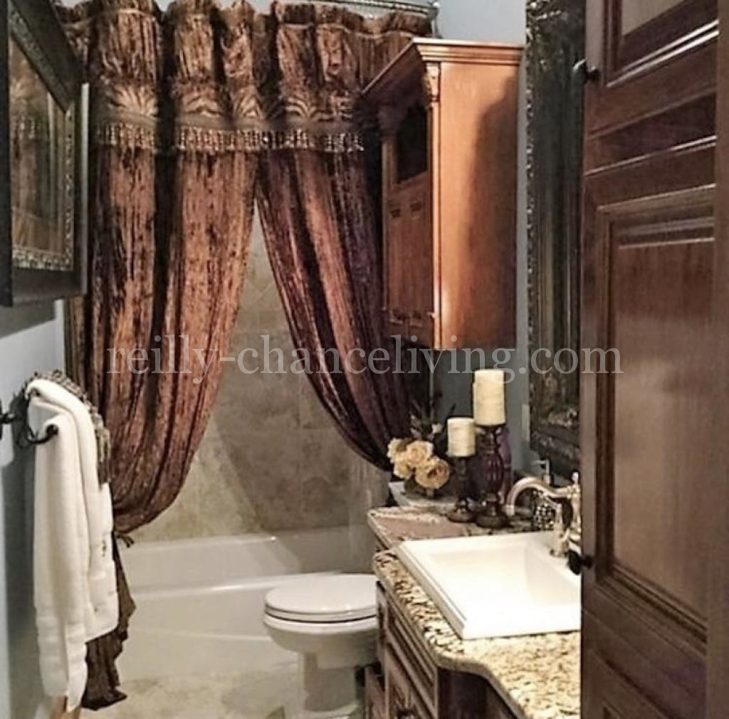 Custom Decorative Shower Curtains Reilly Chance Collection