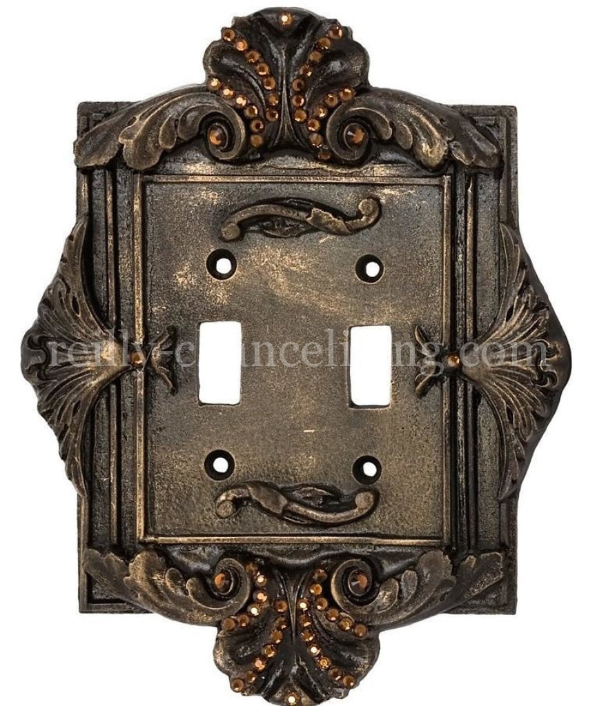 Decorative_switch_plate_covers-swarovski_crystals-double_flip_switch-florentine-sir_olivers-reilly_chance_collection