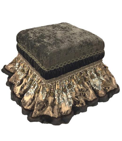 Foot_stool-brown-croc-gold-silver-velvet-beads-reilly_chance_collection