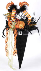 Whimsical Witch Hat Wall Or Door Hanger Halloween Decor