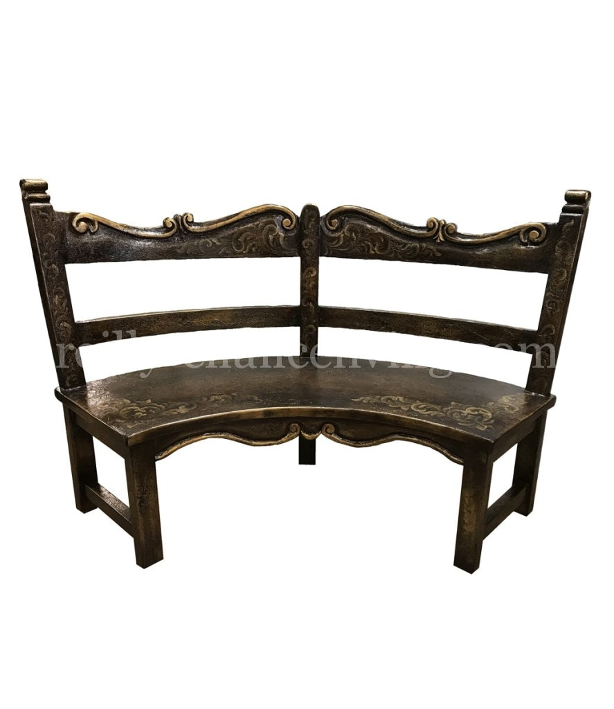 Handmade_Peruvian_wood_dining_room_bench-hand_painted_dinig_room_curved_bench--hacienda_style_dining_room_furniture-reilly_chance