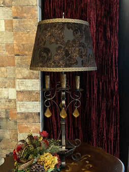 Gallery Designs Accent Lamp with Red Leopard Print Lamp Shade –  Reilly-Chance Collection
