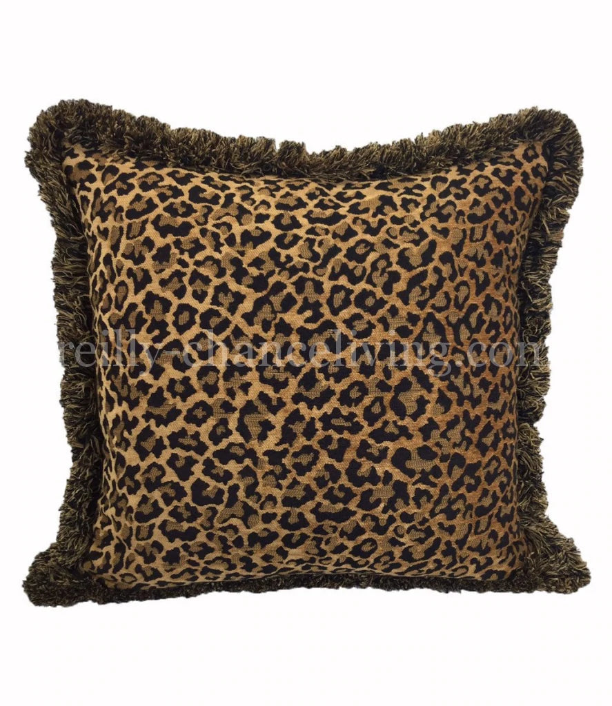 Accent Pillow Leopard Chenille  21x21