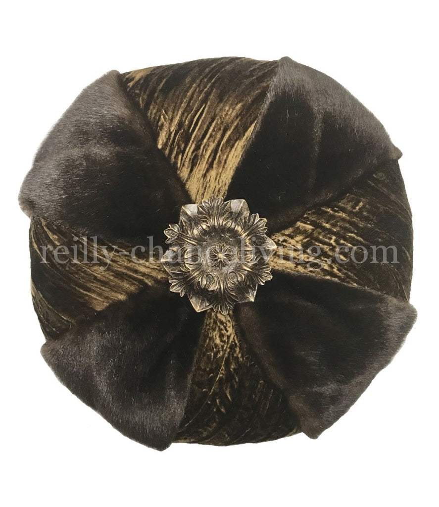 Luxury_Accent_pillow-high_end_accent_pillow-decorative-round_pillow-ruffled_pillow_with_jewels-old_world_decor-beautiful_pillows-reilly_chance