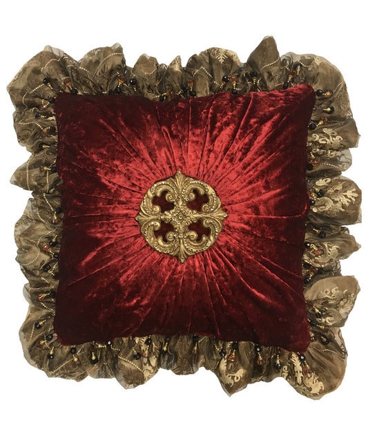 Luxury_Accent_pillow-high_end_accent_pillow-decorative_throw_pillows-red_velvet_pillows-ruffled_pillow_with_jewels-old_world_decor-beautiful_pillows-leopard_pillow-reilly_chance_