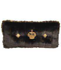 Luxury_accent_pillows-boxed_rectangle-brown_faux_mink_pillow-crown-bling-reilly_chance_collection