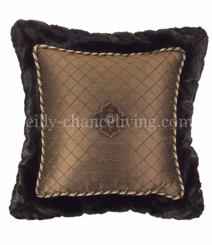 Luxury_accent_pillow-square-chocolate_silk-faux_mink-embellished-reilly_chance_collection