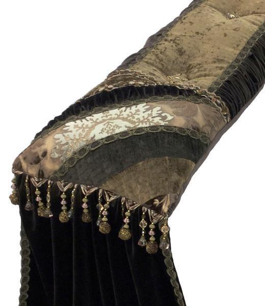Luxury_bed_pillow-chocolate_brown-velvet-gold-beads-reilly_chance_collection