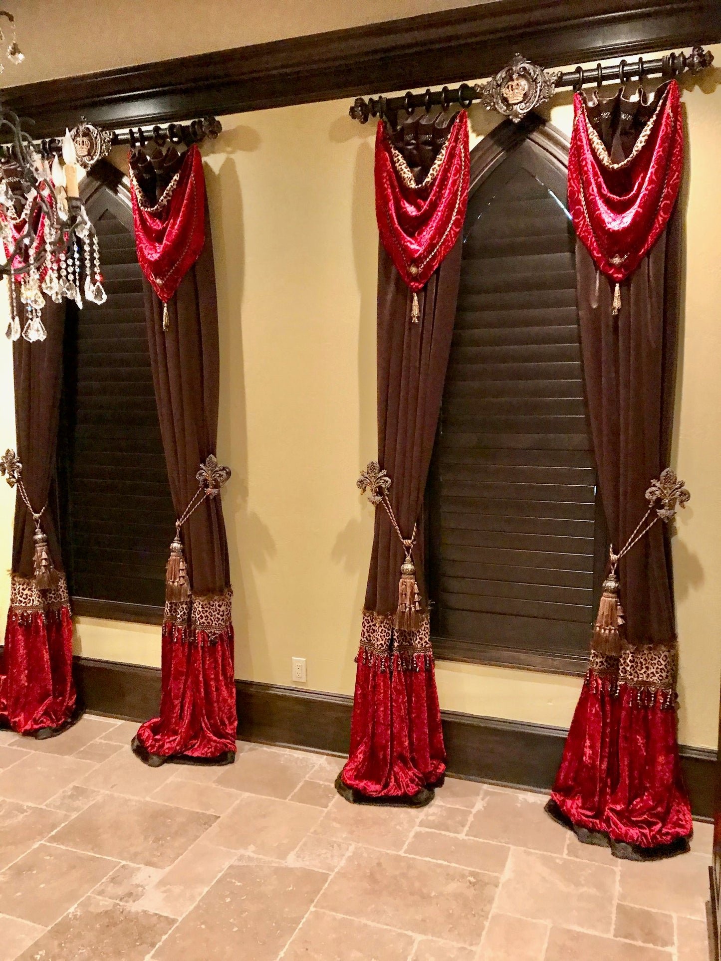 Luxury Drapery Panel with Swag Valance -Camelot