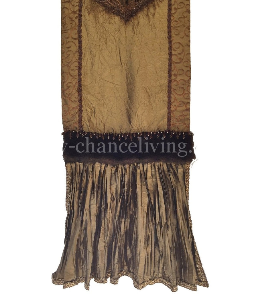 Table_runner-bronze_silk-faux_mink-reilly_chance_collection