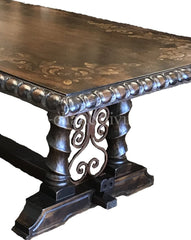 Madrid_dining_table-_Peruvian_Dining_t-Peruvian_Home_furnishings_Handpainted_Wood_Dining_table-bonita_furniture-Alhambra_Venice_Hacienda_style_furniture-italian_renaissance_furniture-Old_world_furniture-reilly_chance