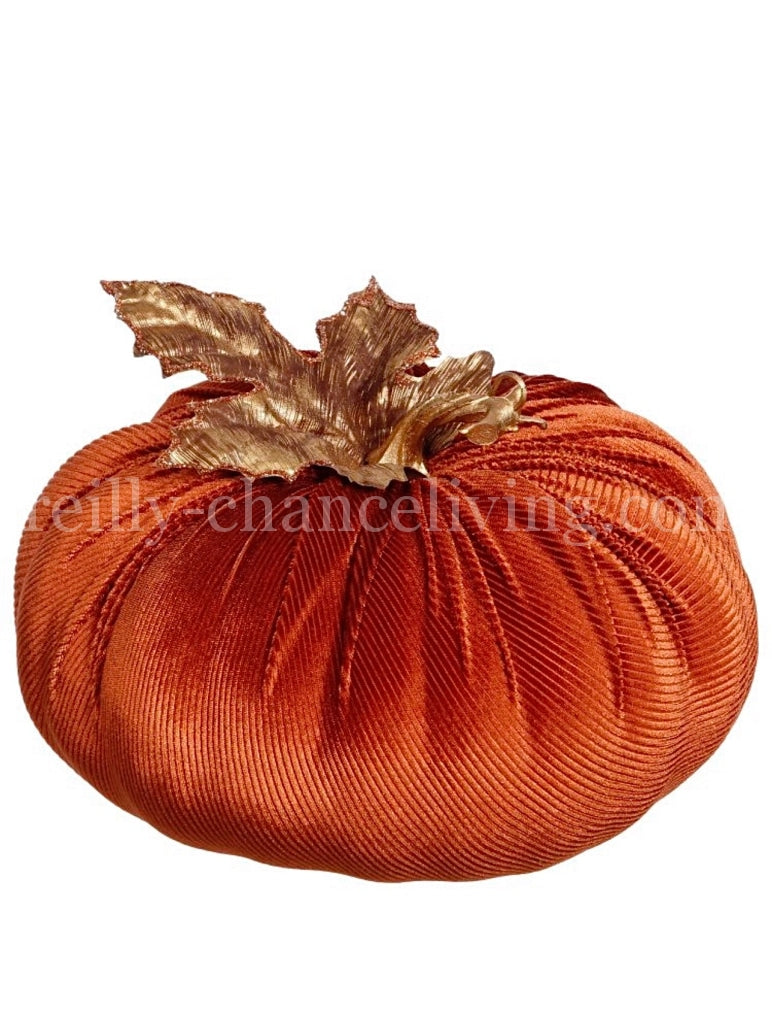 Mark Roberts Velvet Pumpkin Burnt Orange Small