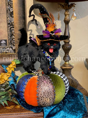 Mark Roberts Cat on a Pumpkin