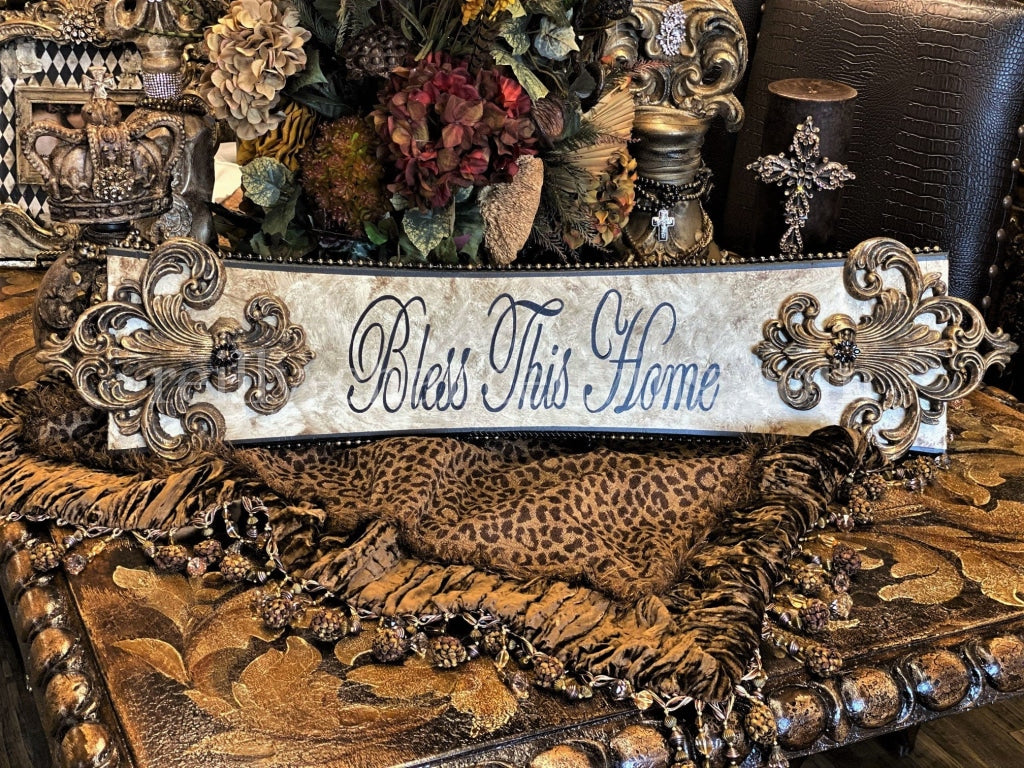 Michelle_Butler_Bless This_home_plaque-Michelle_Butler_plaques-decorative_picture_frames-country_french_decor_picture_frames-reilly_chance