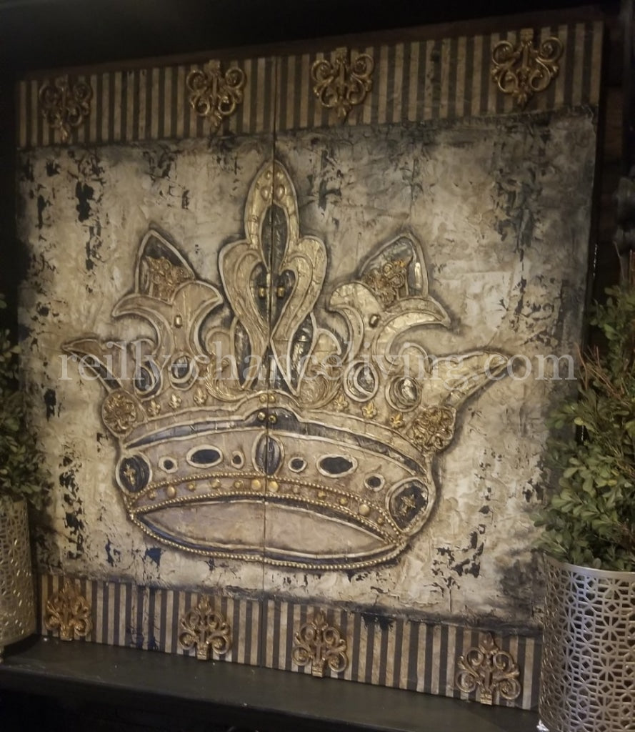 Michelle_Butler_crown_wall_plaques-Michelle_Butler_Designs_set_of_two_wall_art-old_world_decor_for_walls-reilly_chance