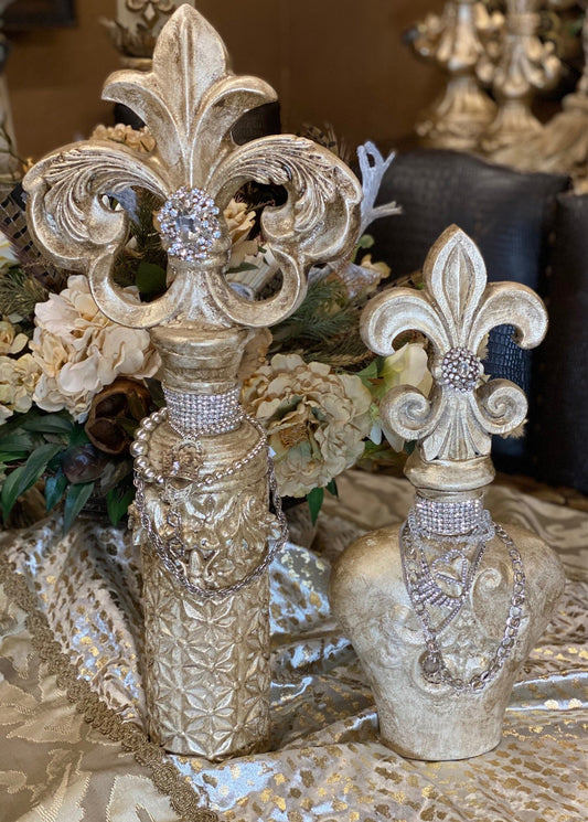 Michelle Butler Decorative Bottles Fleur De Lis
